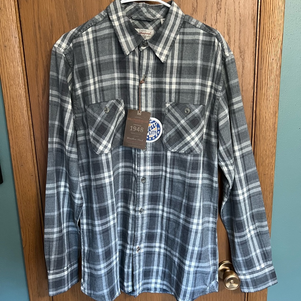 Weatherproof Vintage Burnout flannel Medium New